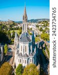 Sanctuary of Our Lady of Lourdes is a roman catholic church in Lourdes town in France