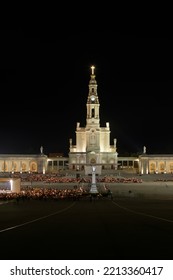 The Sanctuary Of Our Lady Of The Rosary Of Fátima (Santuário De Nossa Senhora Do Rosário De Fátima) At Night