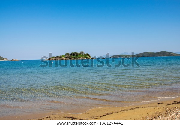 Sand Aegean Sea Turquoise Color Clear Stock Photo Edit Now