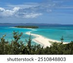 Sand bank of Nosy Iranja. High tide. Nosy be, Madagascar