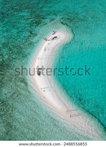 Similar – Image, Stock Photo Aerial Drone View Of Concrete Pier On Turquoise Water At The Black Sea