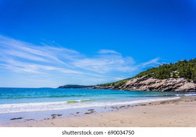 Sand Beach At Acadia National Park