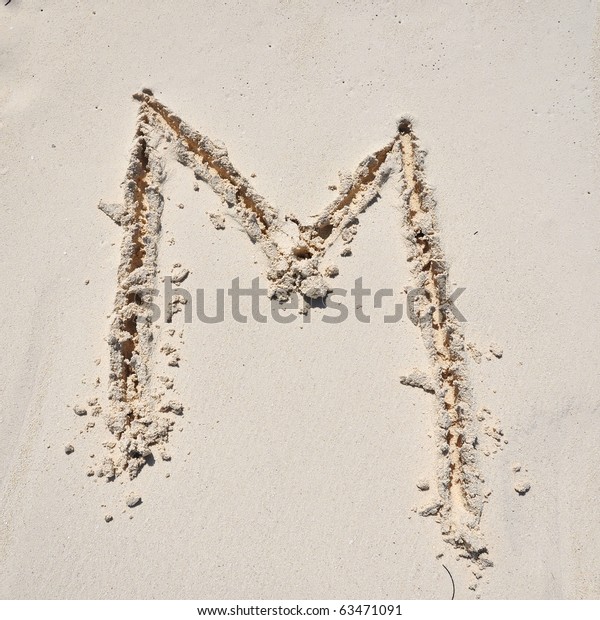 Sand Beach Alphabet Letter M Concept Stock Photo 63471091 | Shutterstock