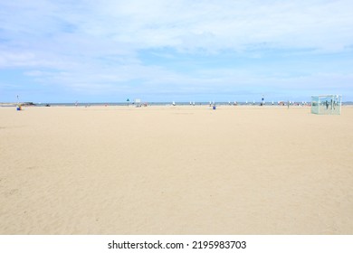 Sand Beach In Deauville, Normandy, France