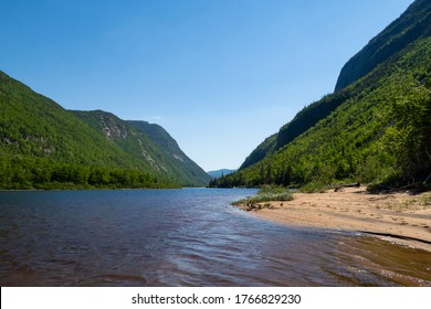 Sand Beach In The Hautes-gorges-de-la-rivière-Malbaie National Park, Canada