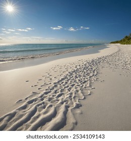 Sand Beach is a picturesque shoreline typically characterized by soft, golden sands and clear, gentle waves. Nestled between rocky cliffs or lush vegetation, it offers a serene environment for sunbath - Powered by Shutterstock