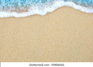 The Sand Beach With Soft Wave.