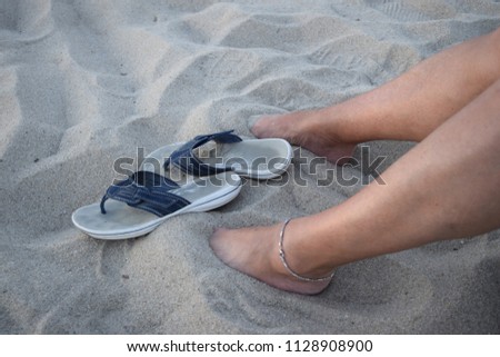 Similar – Image, Stock Photo Sand between the toes