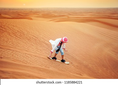 Sand Boarding, Desert Safari, Dubai, UAE