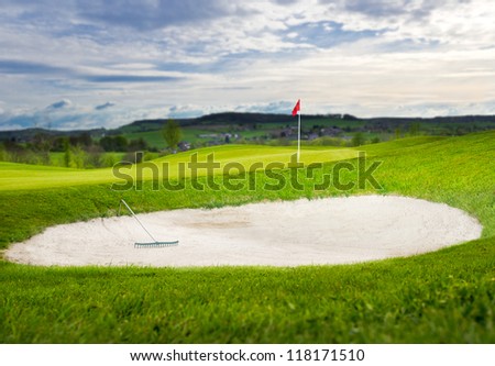 Sand Bunker on a Golfcourse