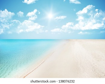 sand and Caribbean sea - Shutterstock ID 138076232