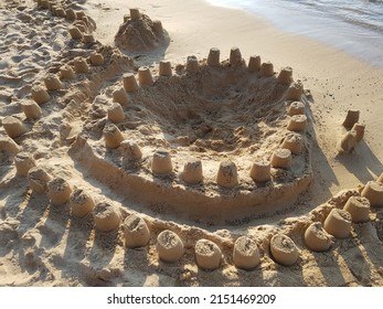 Sand Castel On The Beach