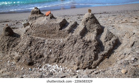 Sand Castel On The Beach, Sardinia