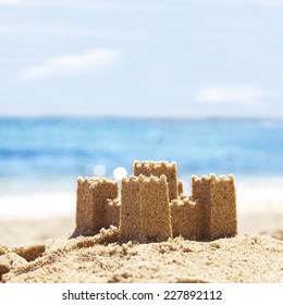 Sand Castle on Beach