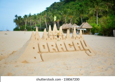 Sand Castle On Boracay, Philippines