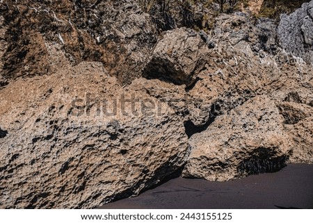 sand and corel rock on the beach