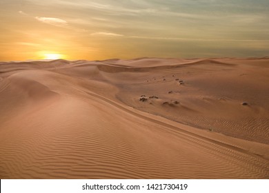 Sand Dessert Sunset Landscape View, UAE