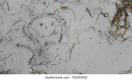 Sand Drawing Girl