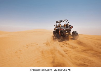 sand dune bashing offroad. utv rally buggy