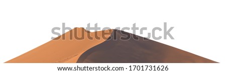 Sand dune isolated on white background