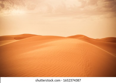 Sand dune in Saudi desert - Beautiful Arabian desert  - Shutterstock ID 1652374387