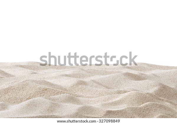 Sand dunes isolated on\
white background