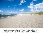 Sand dunes landscape at the Baltic sea