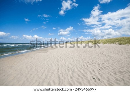 Similar – Image, Stock Photo Calm Baltic Sea in gray on Rügen