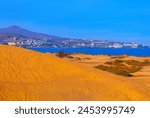 Sand dunes in Maspalomas, Gran Canaria, Canary Islands, Spain.  Paseo Costa Canaria, San Agustín in Maspalomas