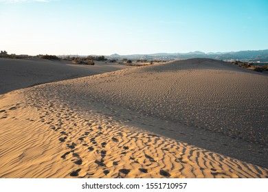 Sand dunes of Maspalomas nature reserve in Gran canaria - Shutterstock ID 1551710957
