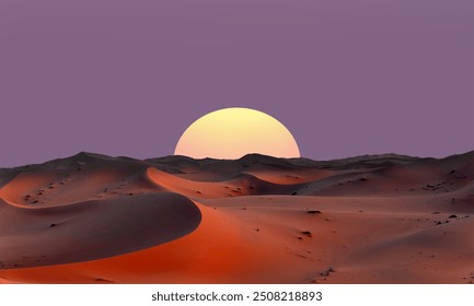 Sand dunes in the Sahara Desert at amazing sunrise, Merzouga, Morocco - Orange dunes in the desert of Morocco - Sahara desert, Morocco - Powered by Shutterstock