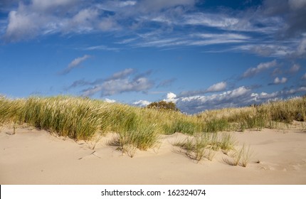 Sand dunes with skyline