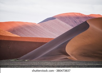 Sand Dunes In Sossusvlei, Namibia.