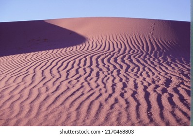 Sand Dunes Wind Patterns Blue Sky