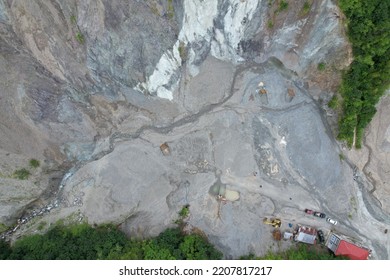 Sand And Gravel Quarry Seen From Above
