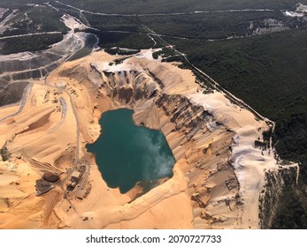 Sand Mine In Stradbroke Island, Queensland, Australia 