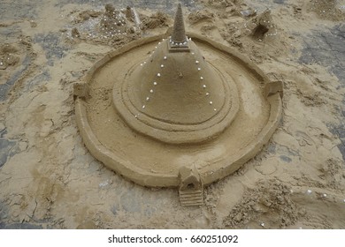 Sand Pagoda In Songkran Festival