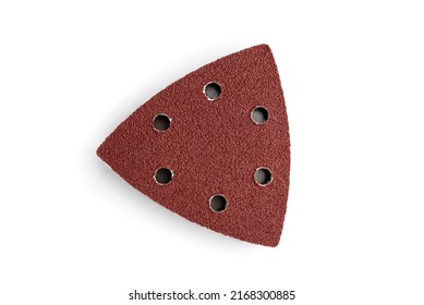 Sand Paper For Electrical Multifunction Tool On White Background. 