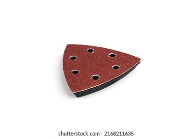 Sand Paper For Oscillating Multifunction Tool On White Background. 