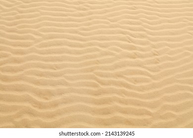 Sand Pattern Texture In Morocco. Desert Sand Ripples Background.