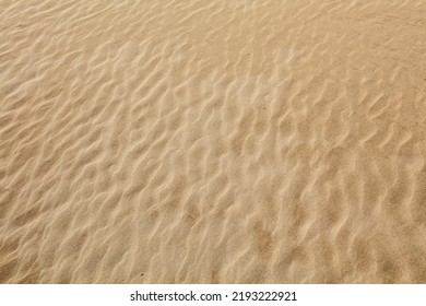 Sand Pattern Texture In Morocco. Desert Sand Ripples Background.