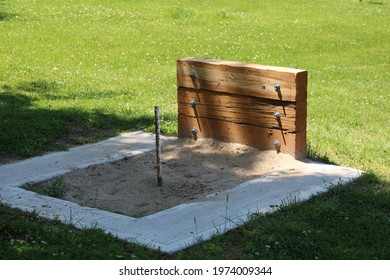 A Sand Pit For Playing Horseshoes