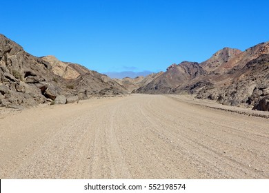 Sand Road In Desert