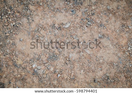 Sand and rock dirt gound for texture and background