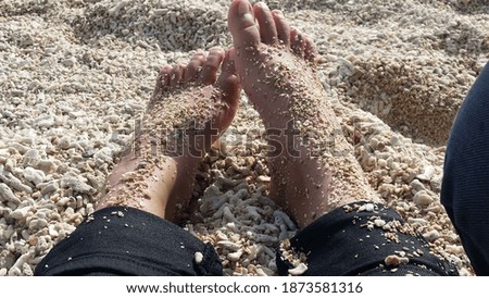 sand and sea. vacation at the beach image