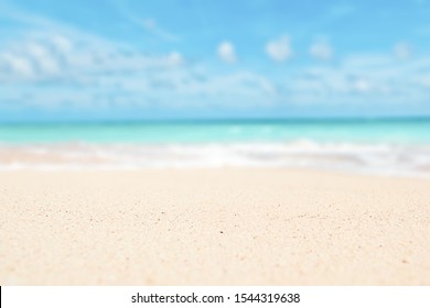 Sand, sky, sea summer concept with defocused background - Shutterstock ID 1544319638