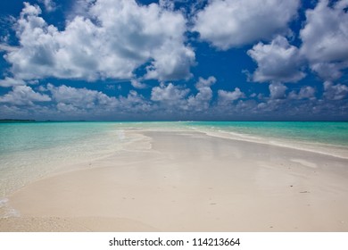 Sand Spit On Maldives