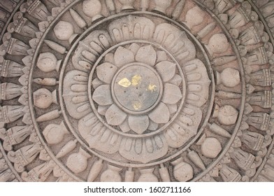 Sand Stone Lotus Sculpture In Buddhism Art
