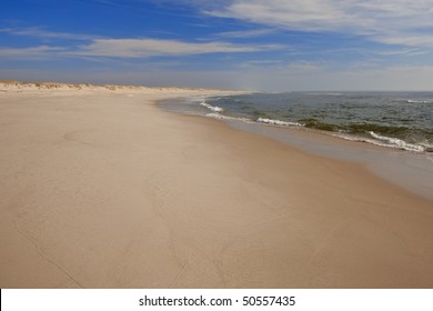 The Sand And Surf At NJ's Island Beach State Park.