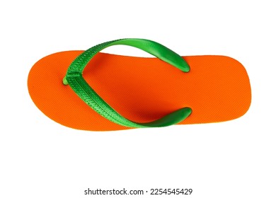 sandals  flip flops color green orange isolated on white background. - Powered by Shutterstock